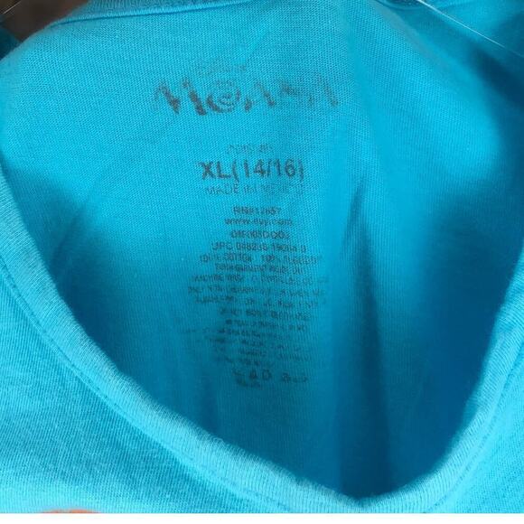 Disney Moana Girls Blue T-Shirt Size XL (14-16) - Picture 3 of 3